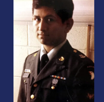 Portrait of Alejandro Castro in his Army uniform. 