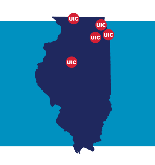 Map of Library Locations in the state of Illinois
